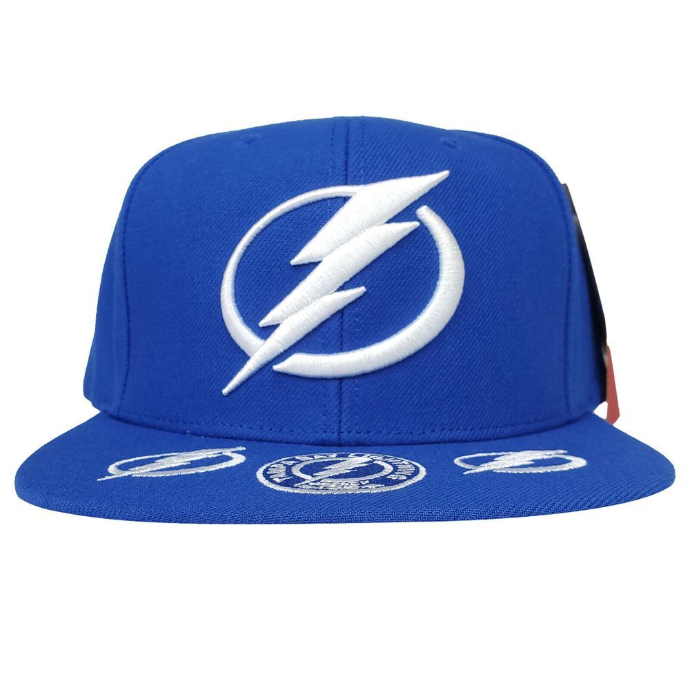 Tampa Bay Lightning Mitchell & Ness NHL Snapback Hat Cap 3D Logo Bill Logos NWT